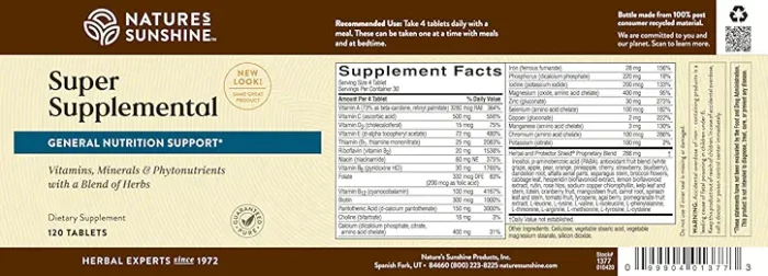 Super Supplemental Vitamin & Mineral (with Iron) - Image 5