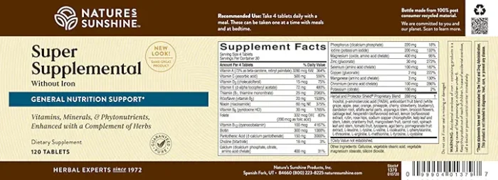 Super Supplemental Vitamin & Mineral (without Iron) - Image 3