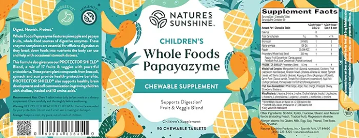 Whole Food Papayazyme (Sunshine Heroes®) - Image 3