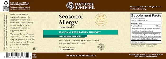 Seasonal Allergy (formerly ALJ VegiTabs®) - Image 4