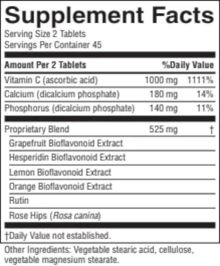 Vitamin C Citrus Bioflavonoids - Image 2