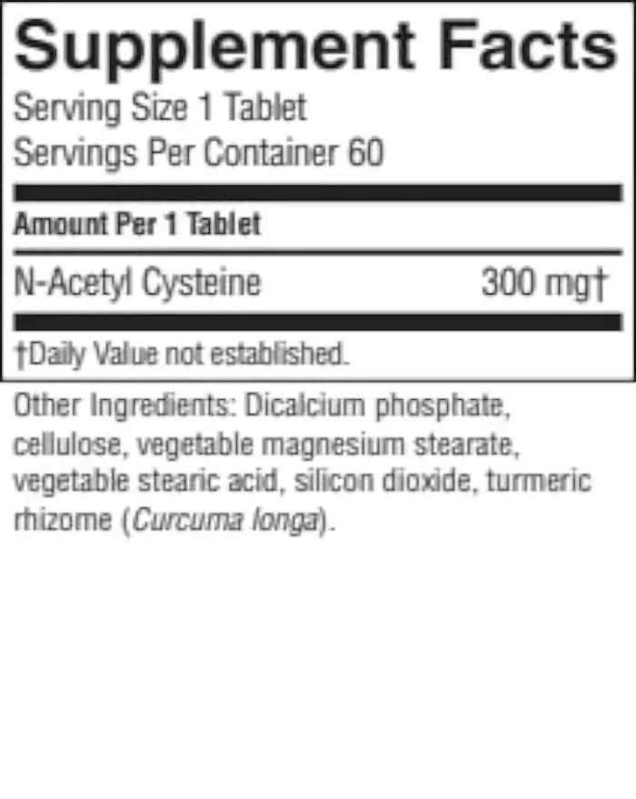 N-Acetyl Cysteine (300 mg) - Image 2