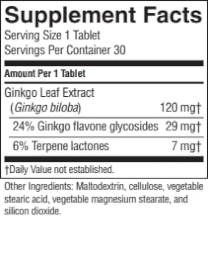 Ginkgo Biloba Extract Time Release - Image 2